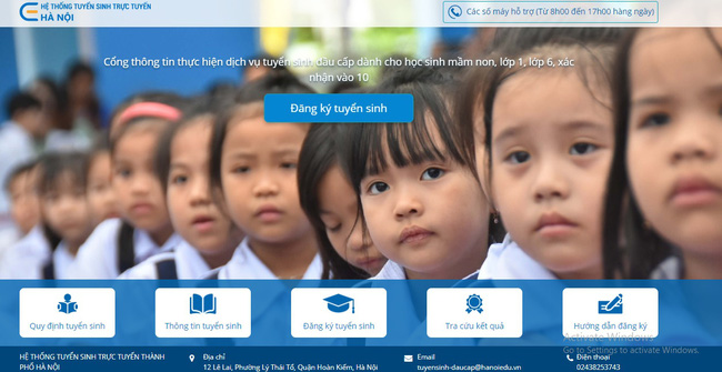 Hướng dẫn phụ huynh đăng ký tuyển sinh đầu cấp trực tuyến tại Hà Nội